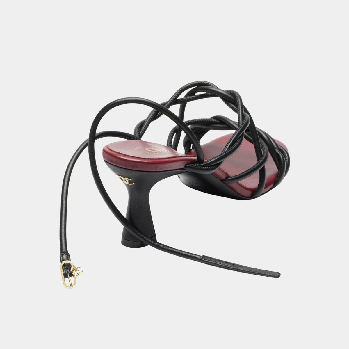 Sandals in Black Lambskin