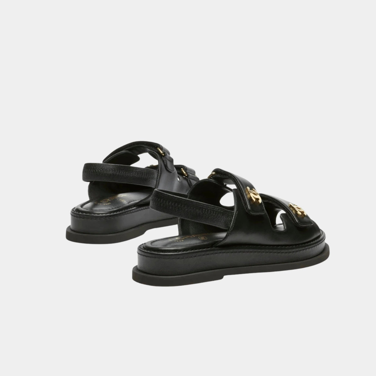 Chanel Sandals in Lambskin Black