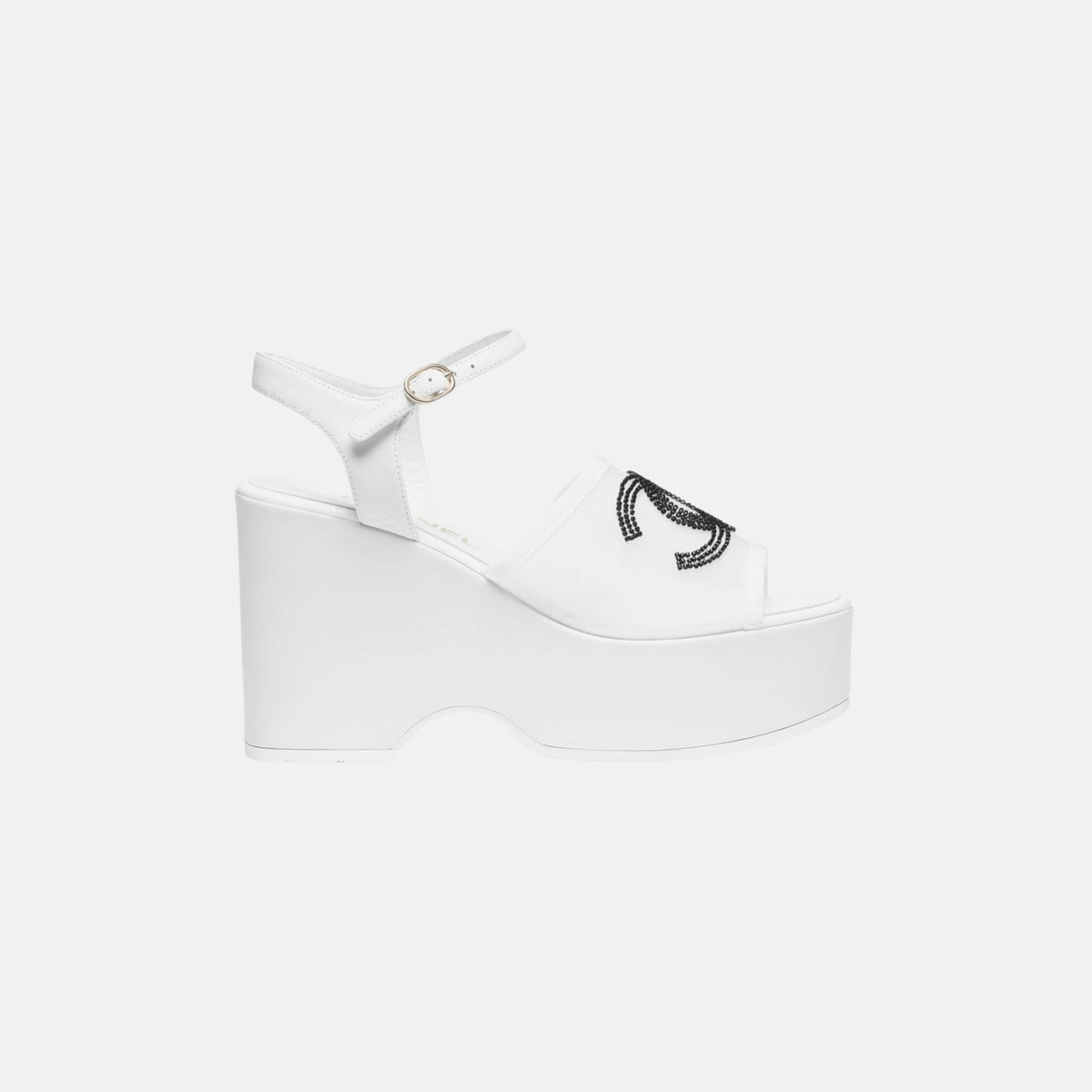 Sandals in Mesh and Glass Beads