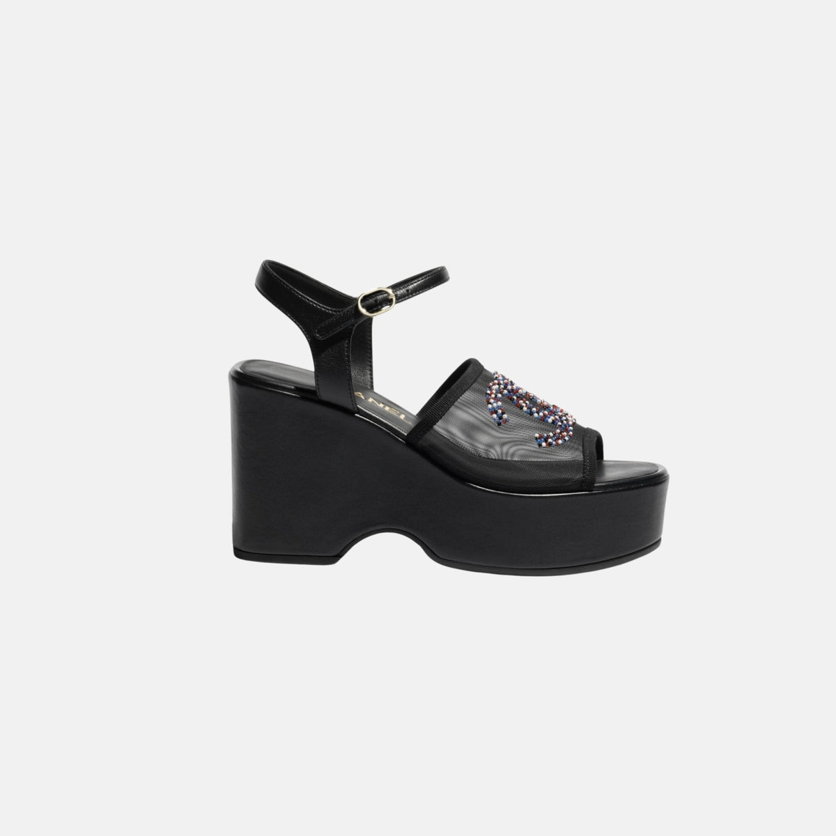 Sandals in Mesh and Glass Beads