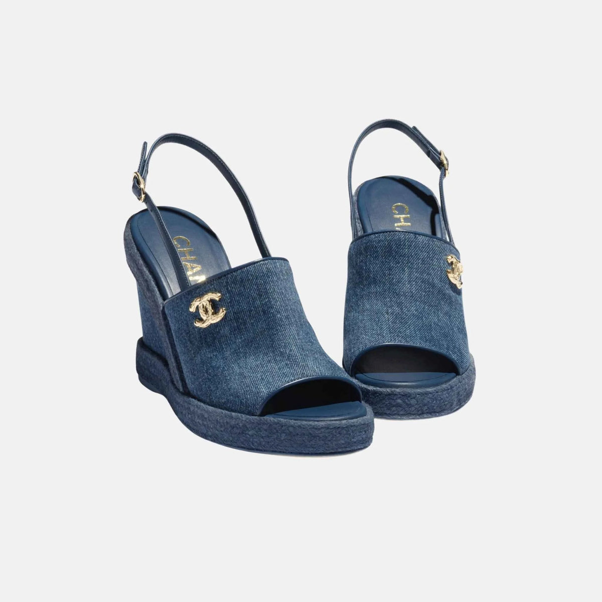 Sandals in Washed Out Denim