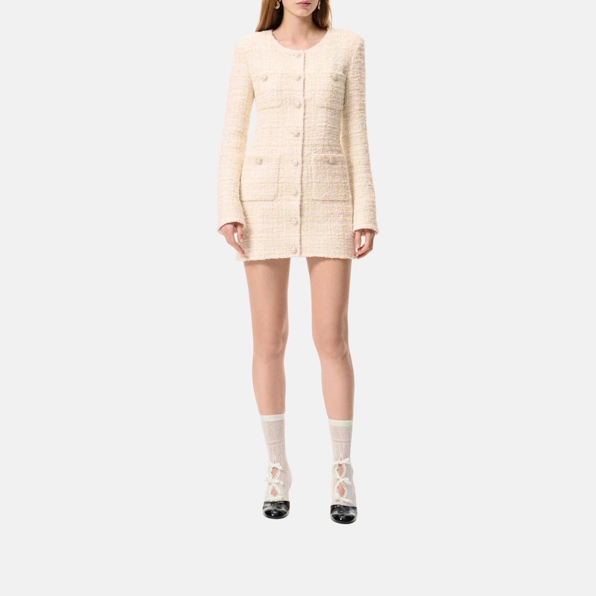 Short Dress Cotton Tweed