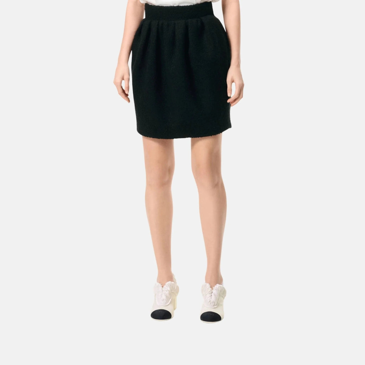 Short Skirt Cashmere And Wool Tweed