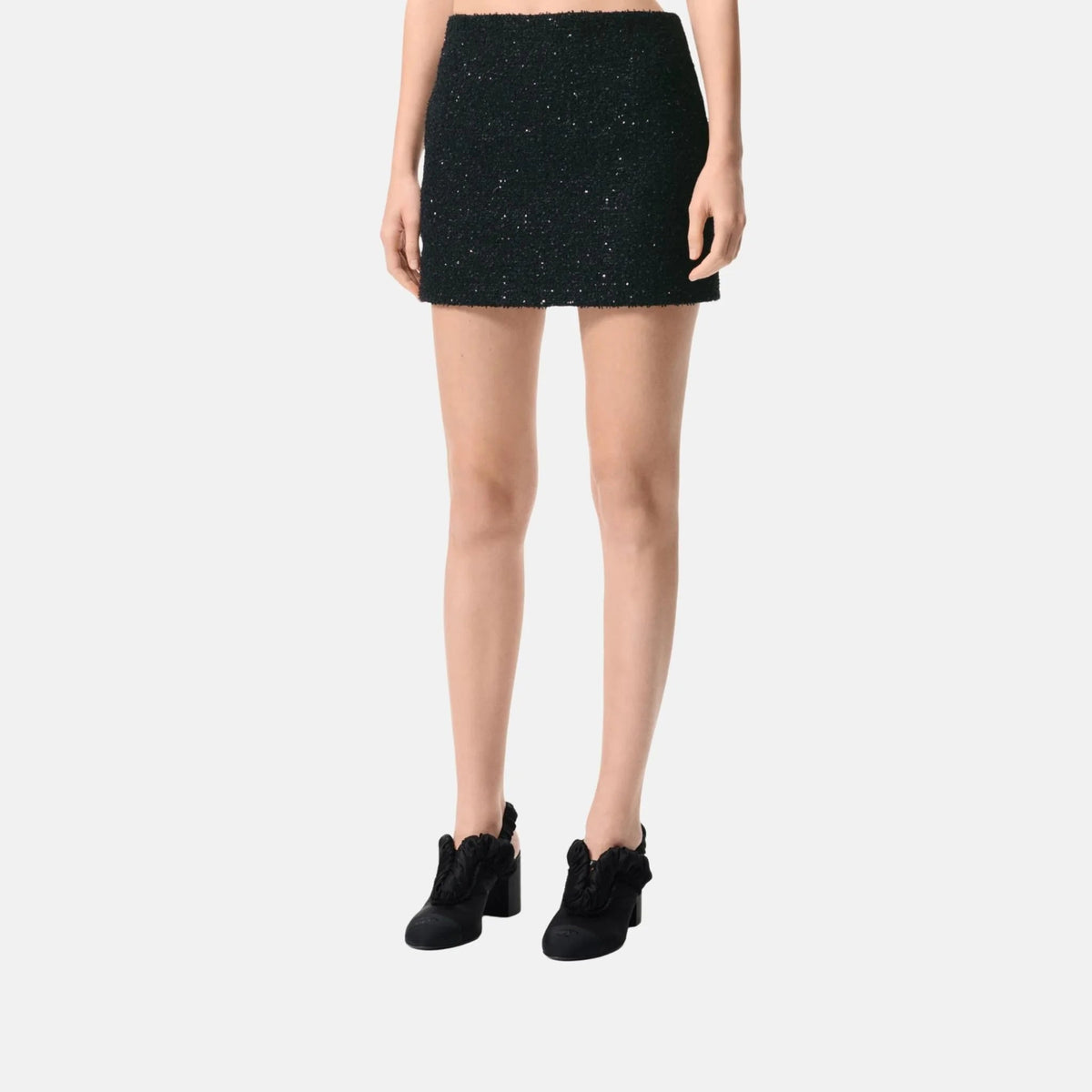 Short Skirt Glittered Tweed