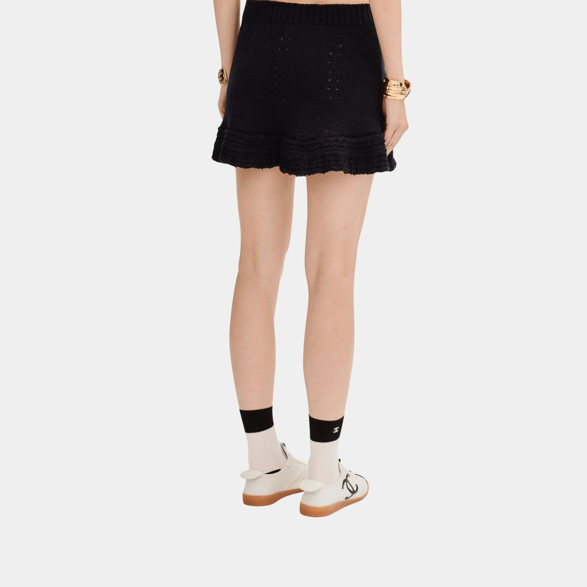Short Skirt in Black Silk