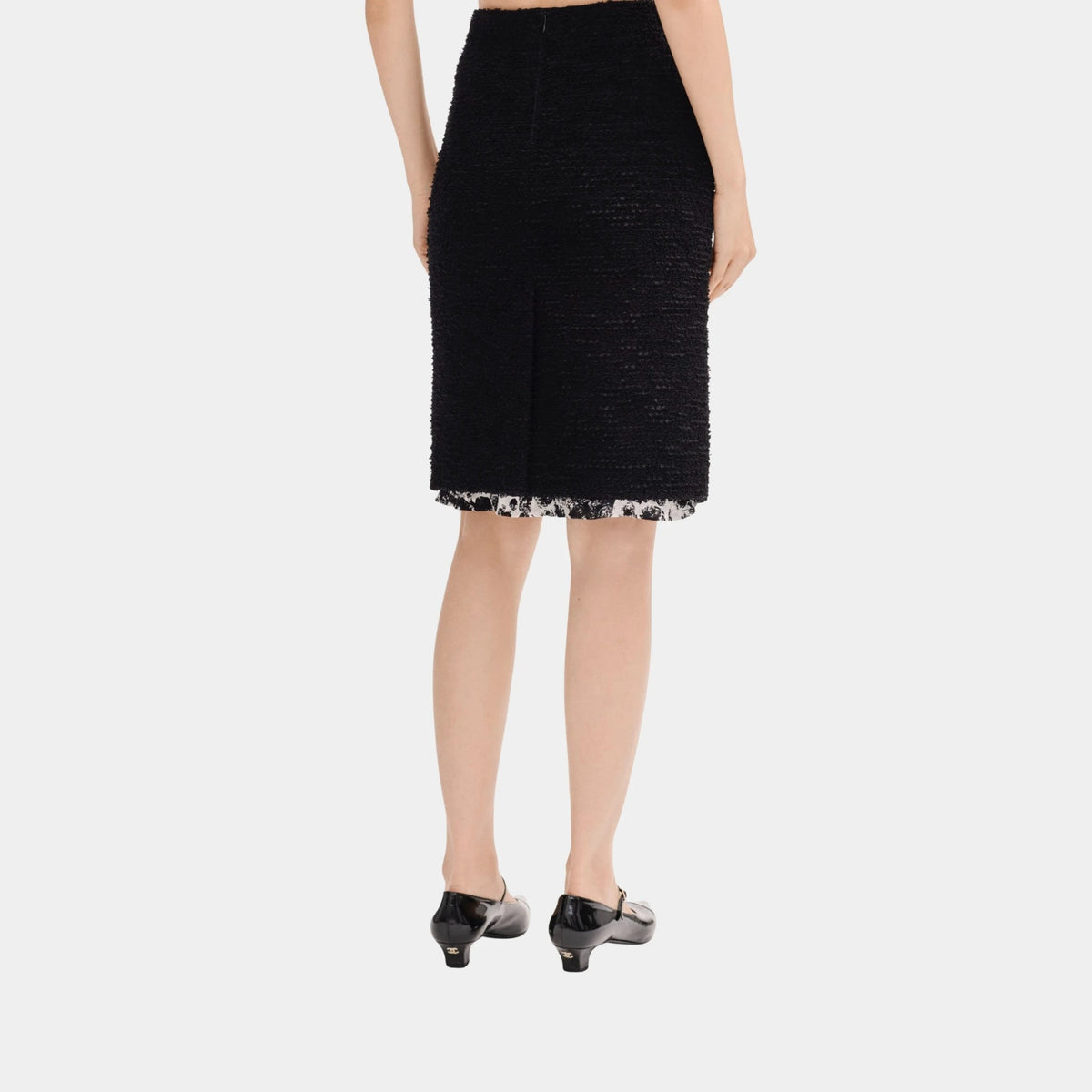 Skirt in Black Tweed