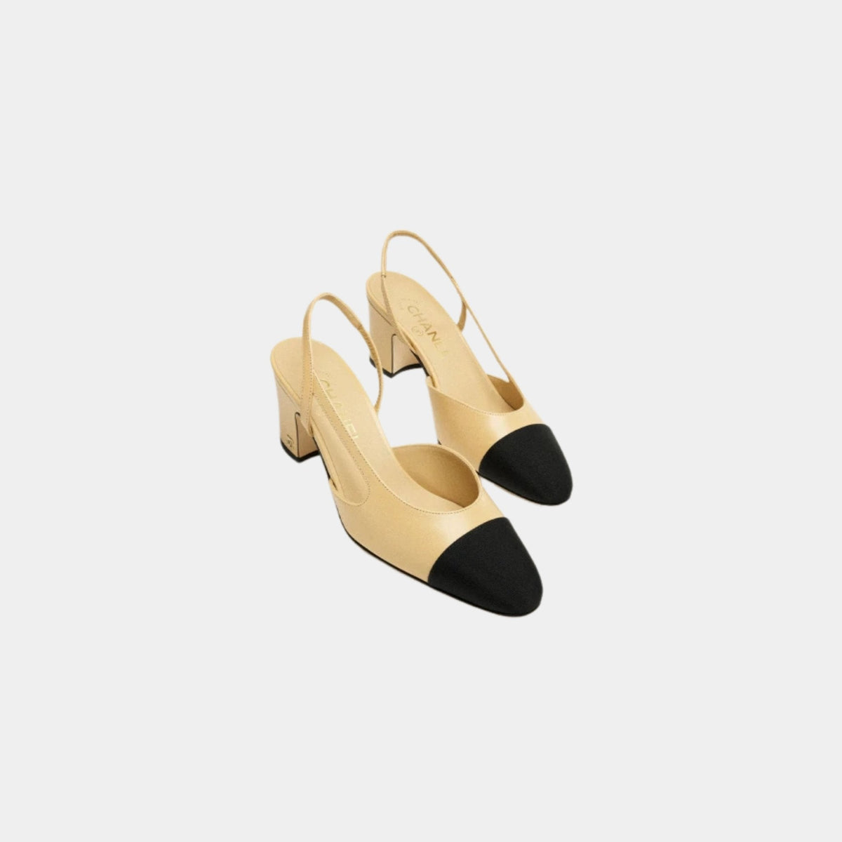 Slingback Heels In Goatskin And Grosgrain