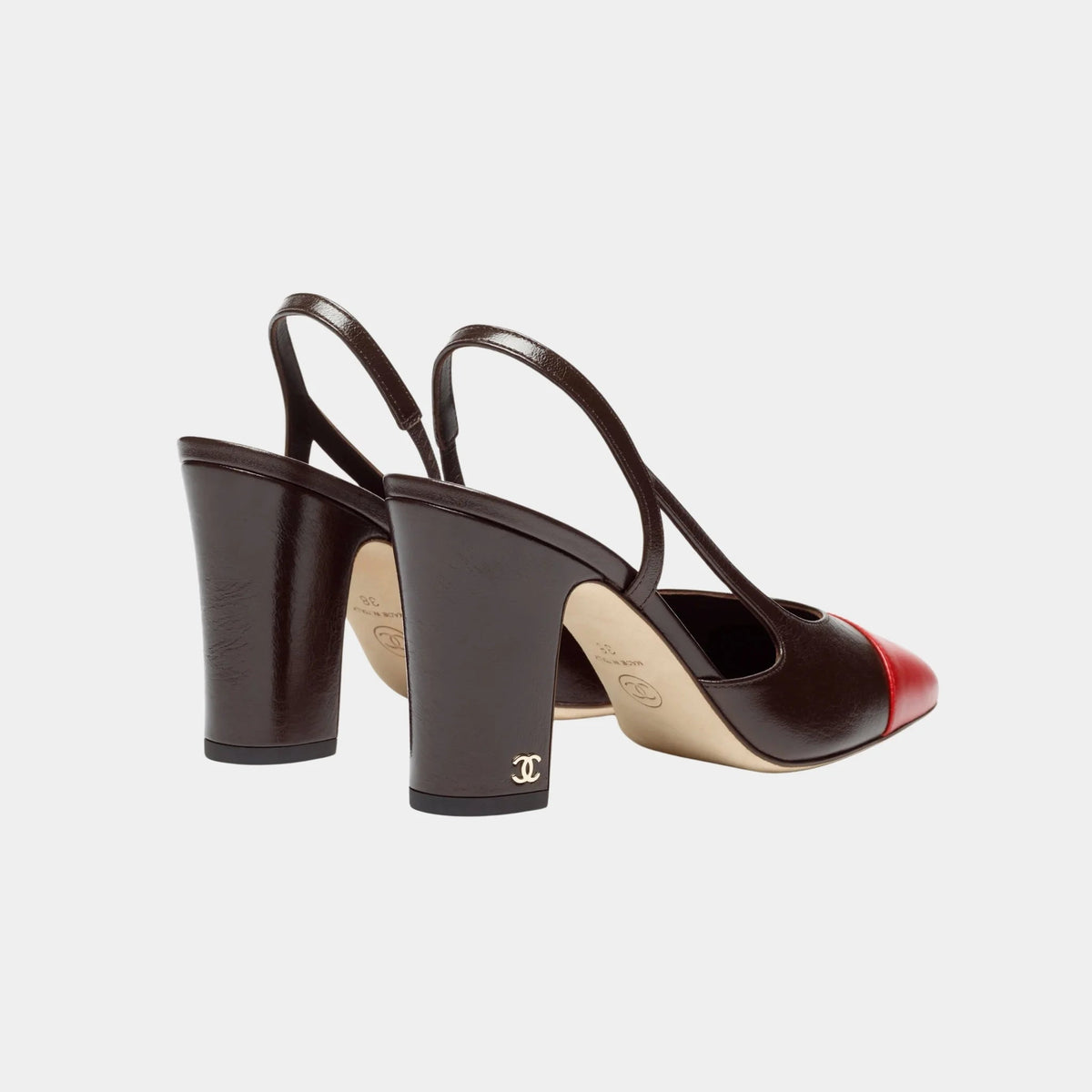 Slingbacks in Crumpled Shiny Lambskin