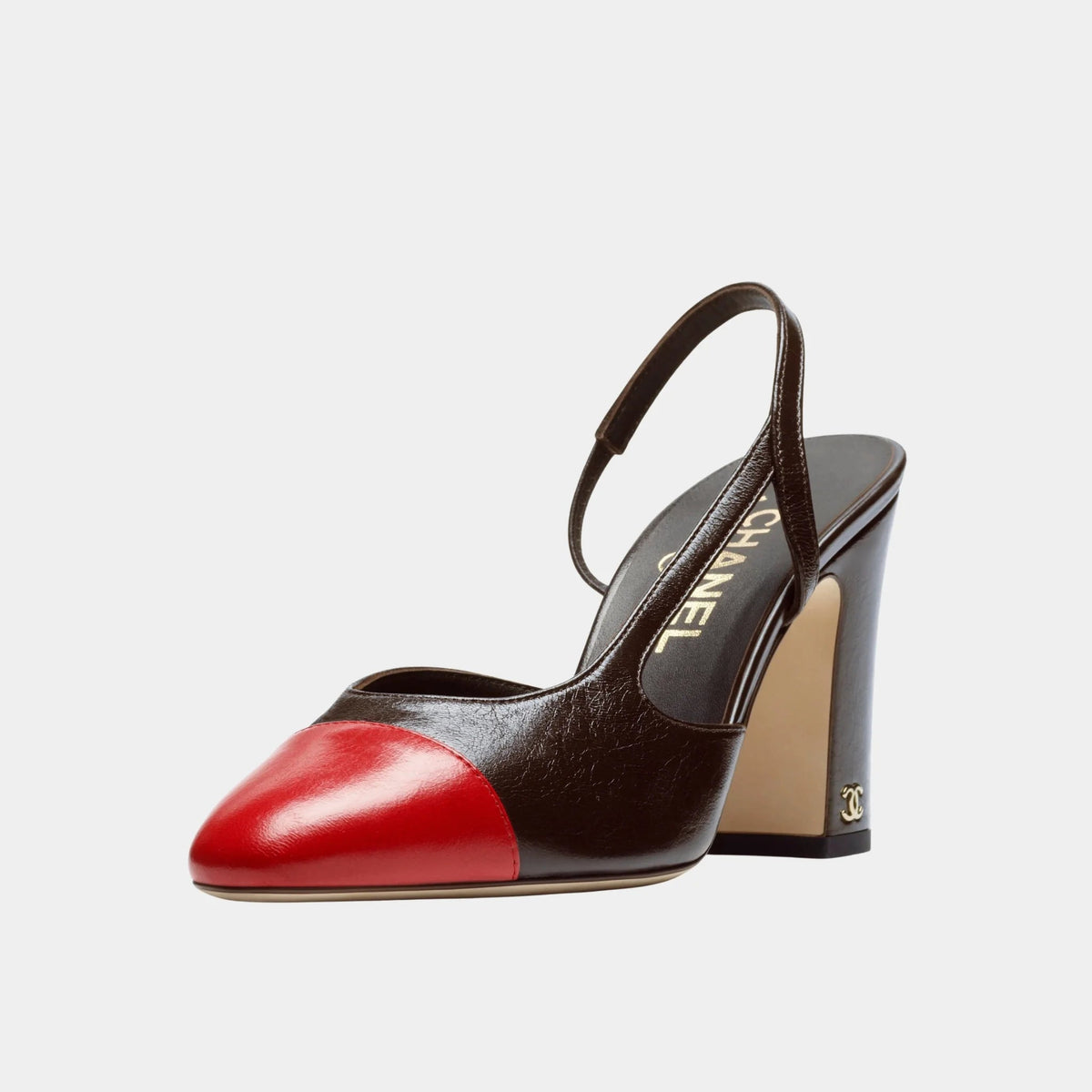 Slingbacks in Crumpled Shiny Lambskin