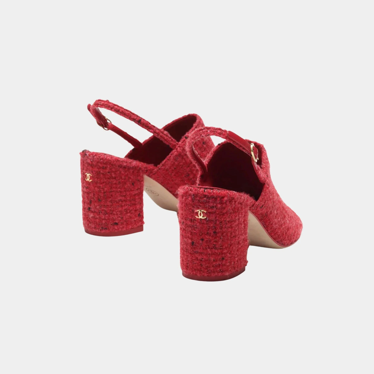 Slingbacks in Tweed and Grosgrain