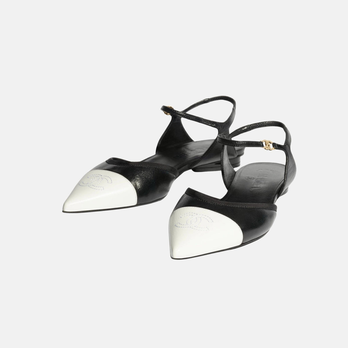 Slingbacks Beige in Iridescent Lambskin