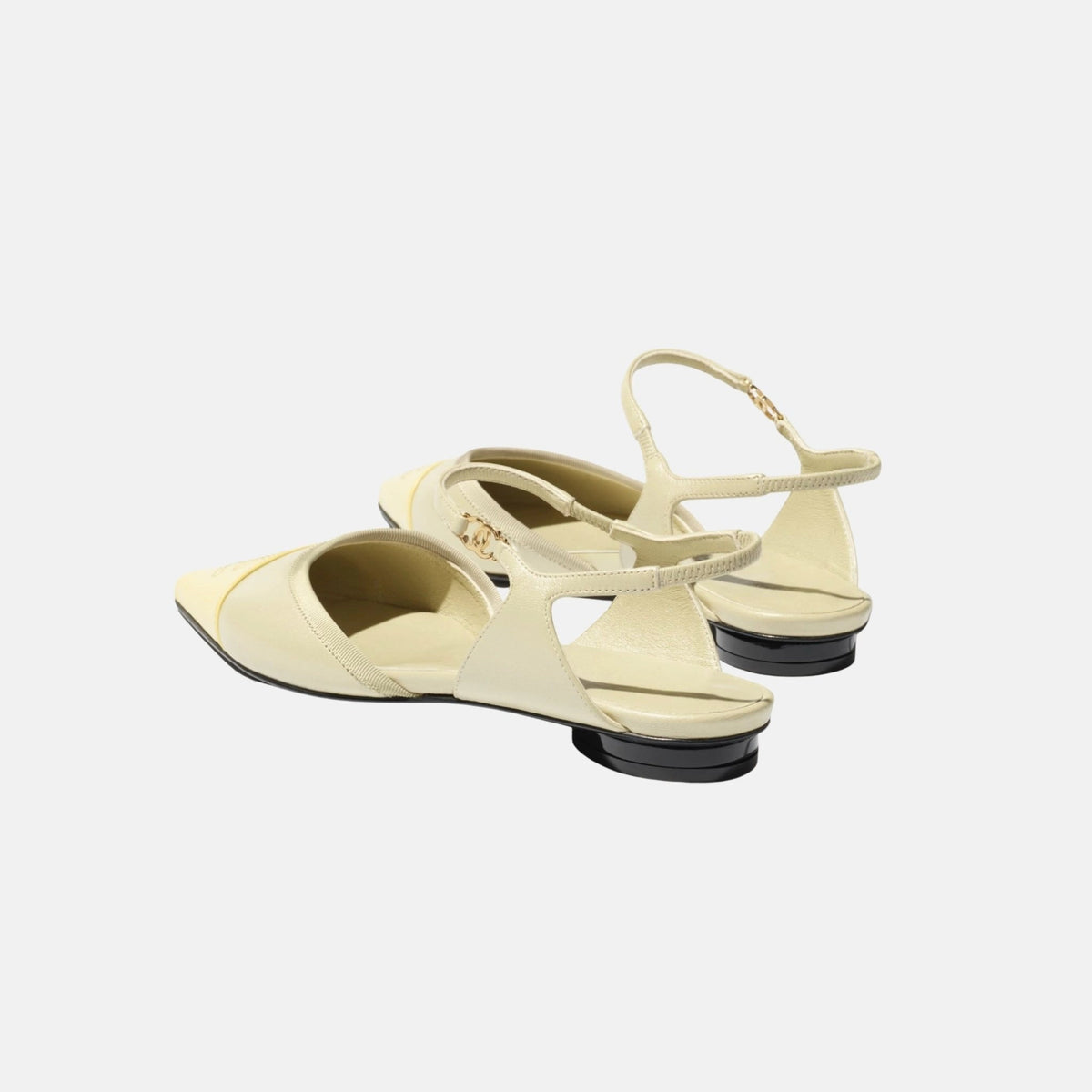 Slingbacks Beige in Iridescent Lambskin