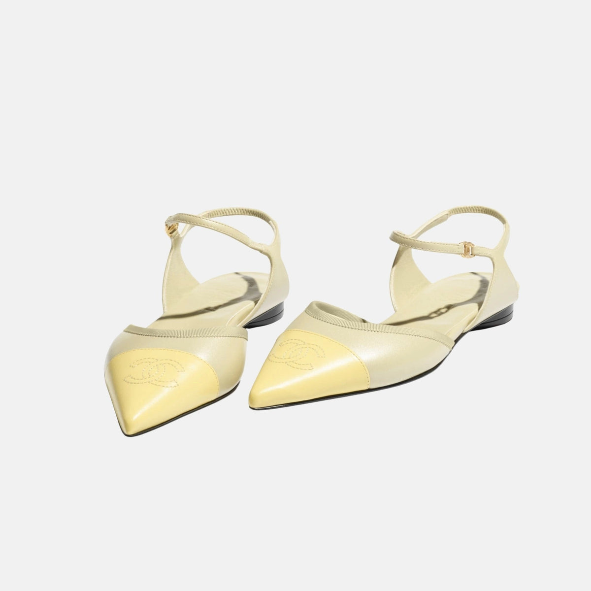 Slingbacks Beige in Iridescent Lambskin