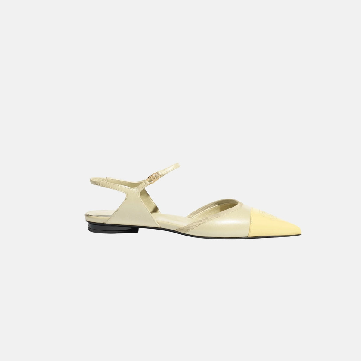 Slingbacks Beige in Iridescent Lambskin