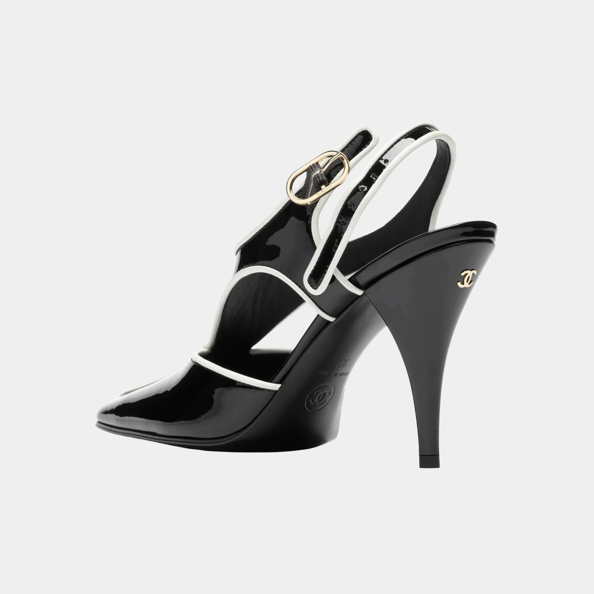 Slingbacks in Patent Calfskin & Lambskin