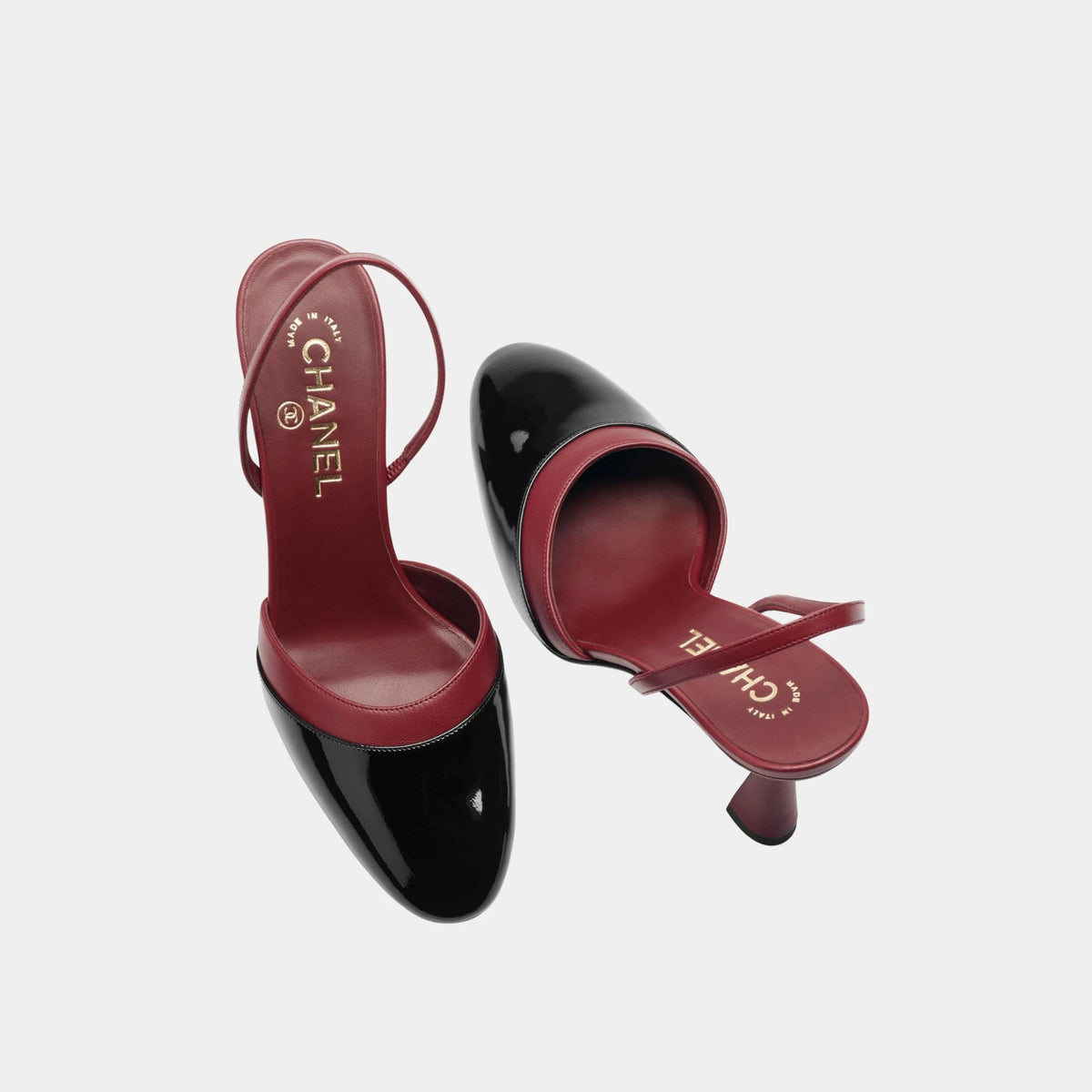 Slingbacks in Patent Calfskin & Lambskin