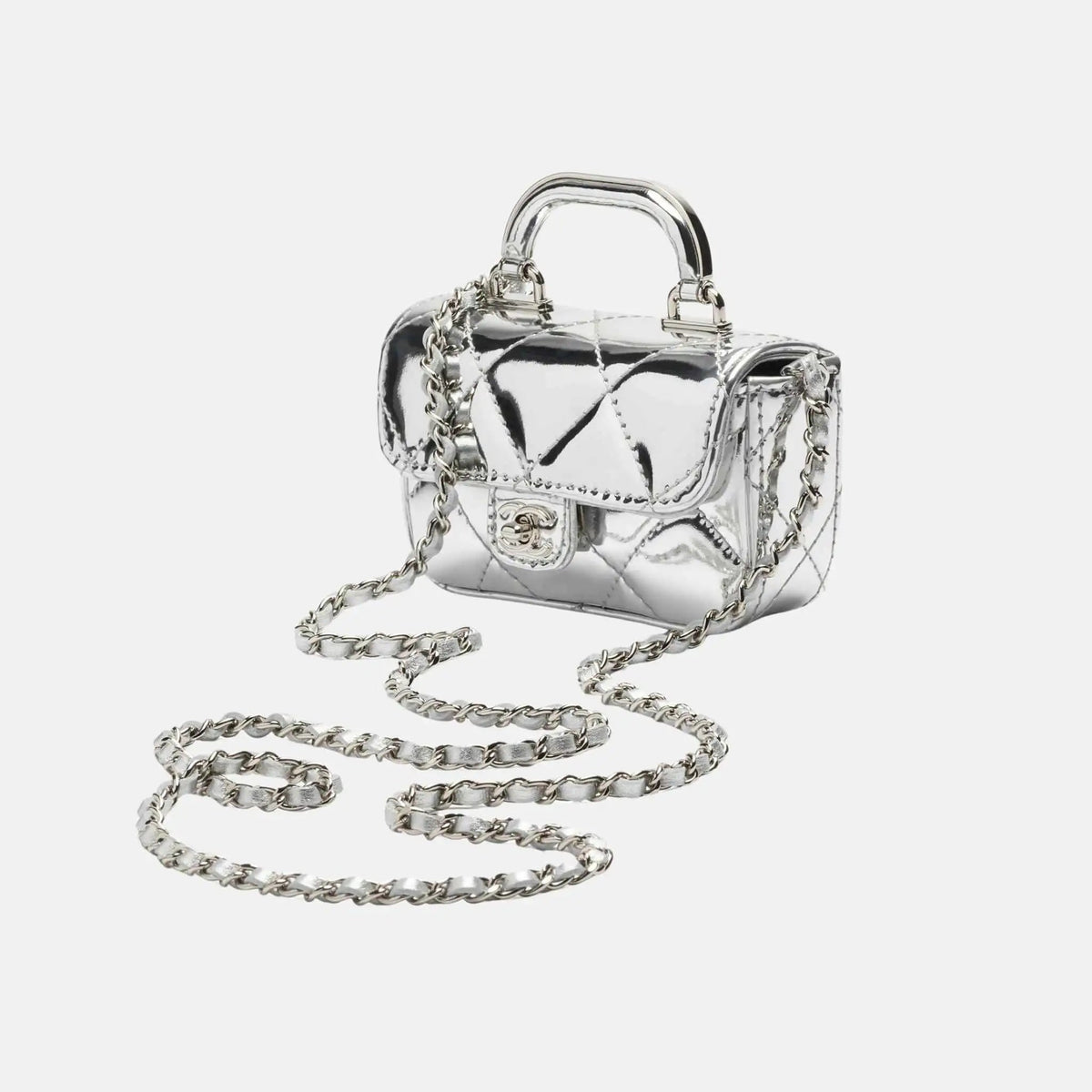 Small Clutch With Chain High Shine Calfskin