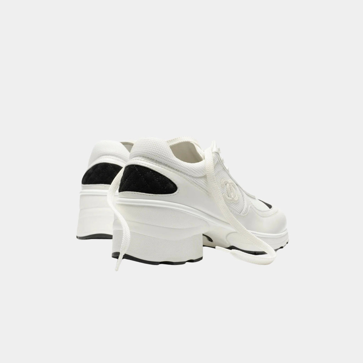 Sneakers in Mixed Fibers Shiny and Suede Calfskin