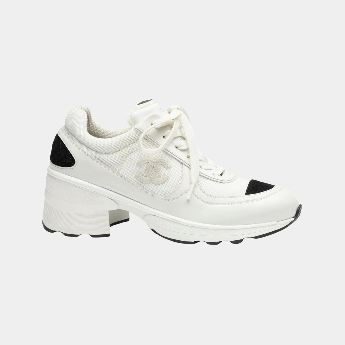 Sneakers in Mixed Fibers Shiny and Suede Calfskin