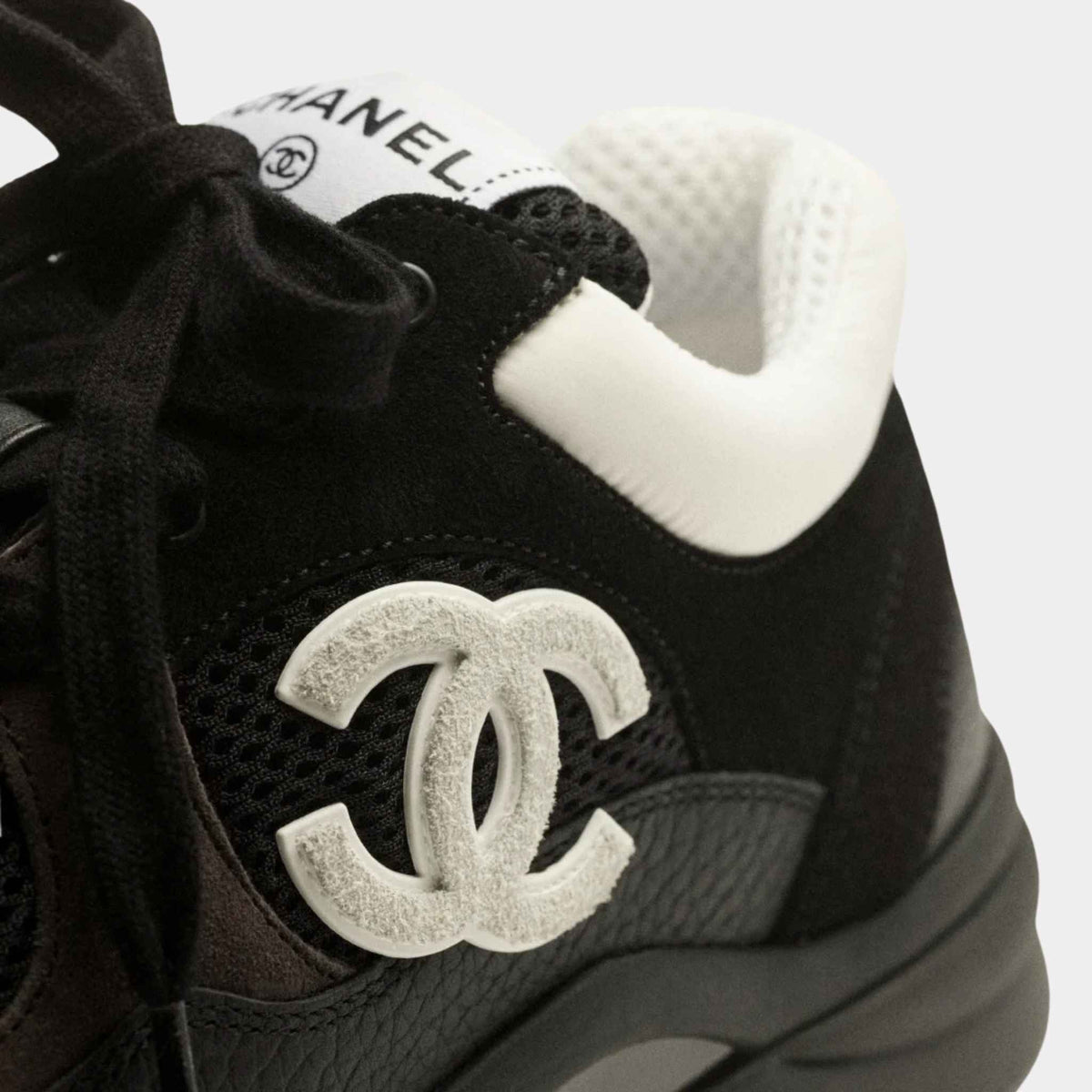 Trainers In Mesh Suede And Grained Calfskin