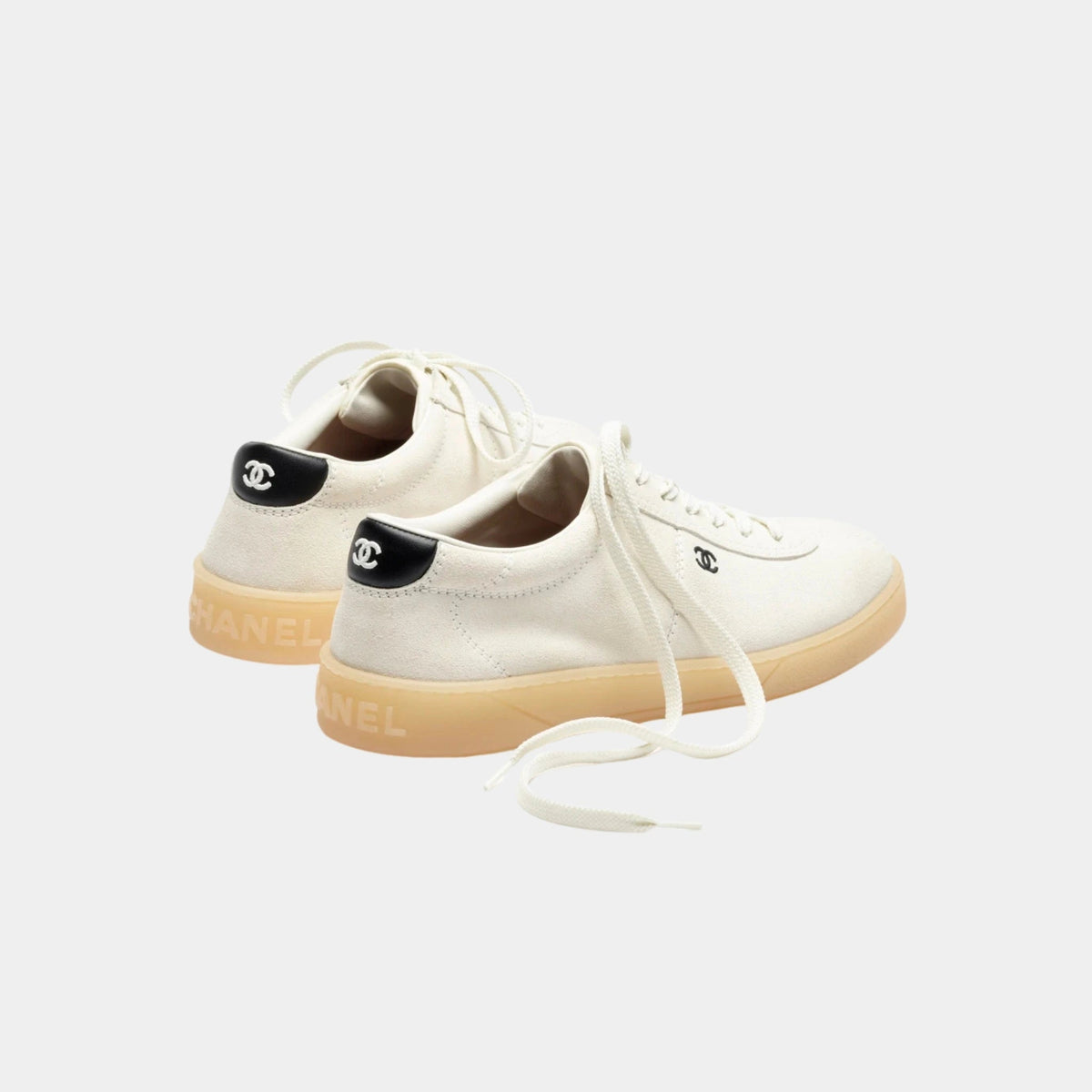Trainers in Velvet Calfskin & Calfskin