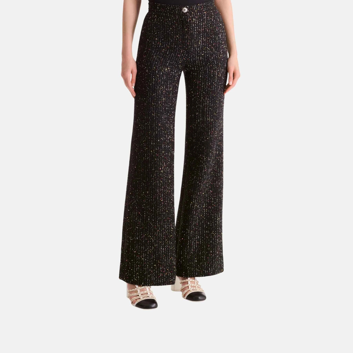 Trousers in Glittered Tweed