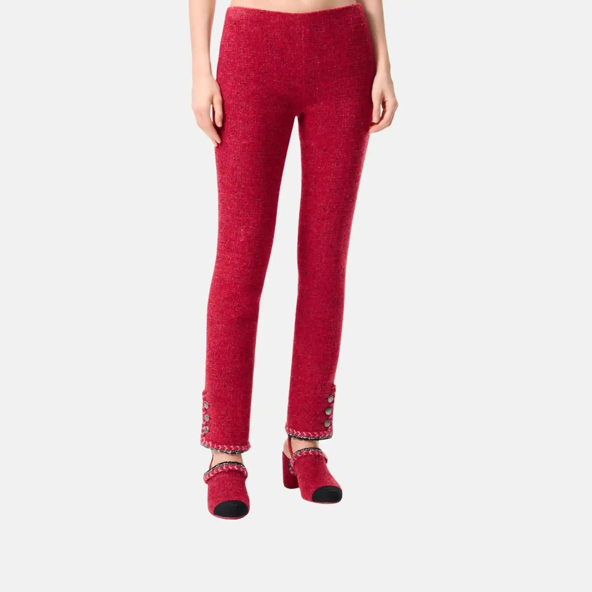 Trousers Tweed Red And Black