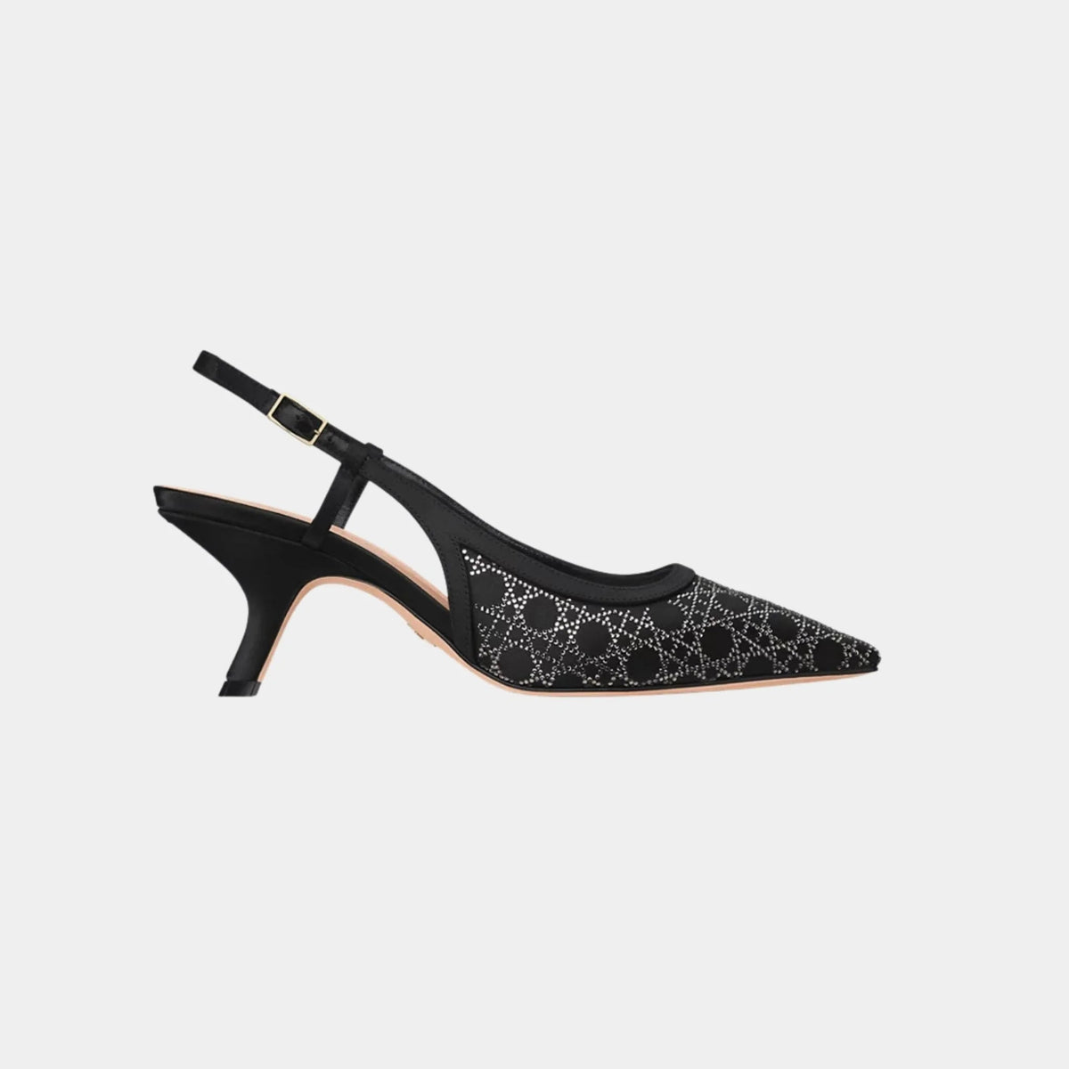 Dior Capture Slingback Pump Satin with Rhinestone Pattern
