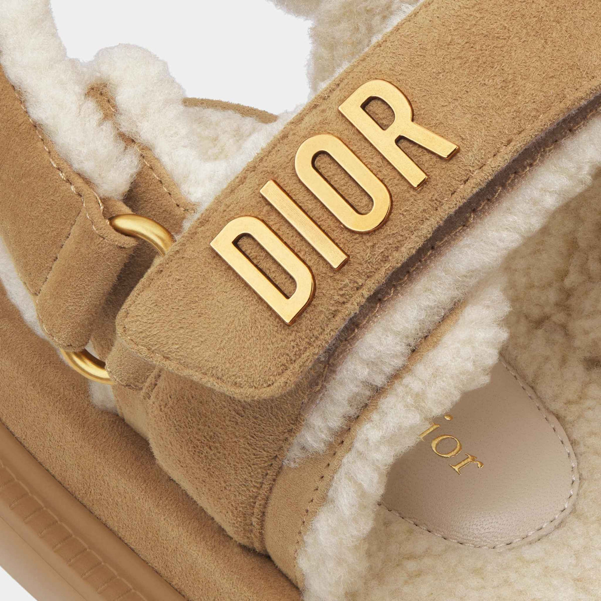 Dioract Sandal Beige Suede Goatskin