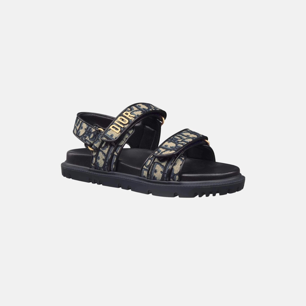 Dioract Sandal In Cotton Embroidered With Oblique Motif