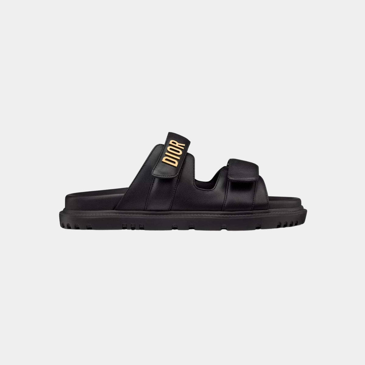 Dioract Slide Black Lambskin