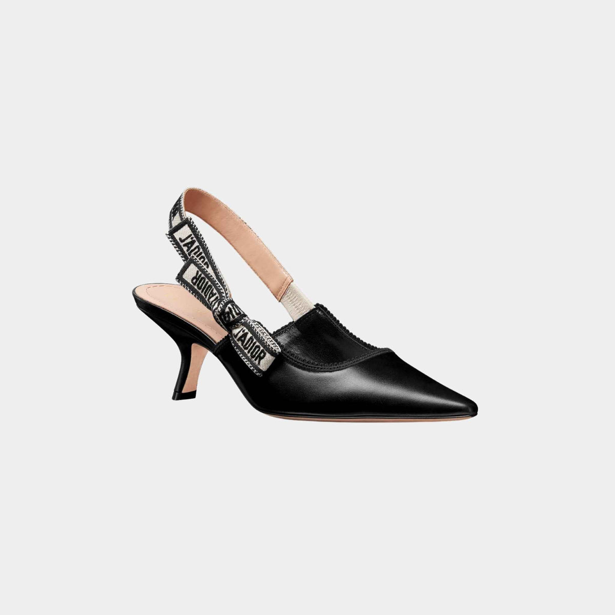 JAdior Slingback Pump Black Calfskin