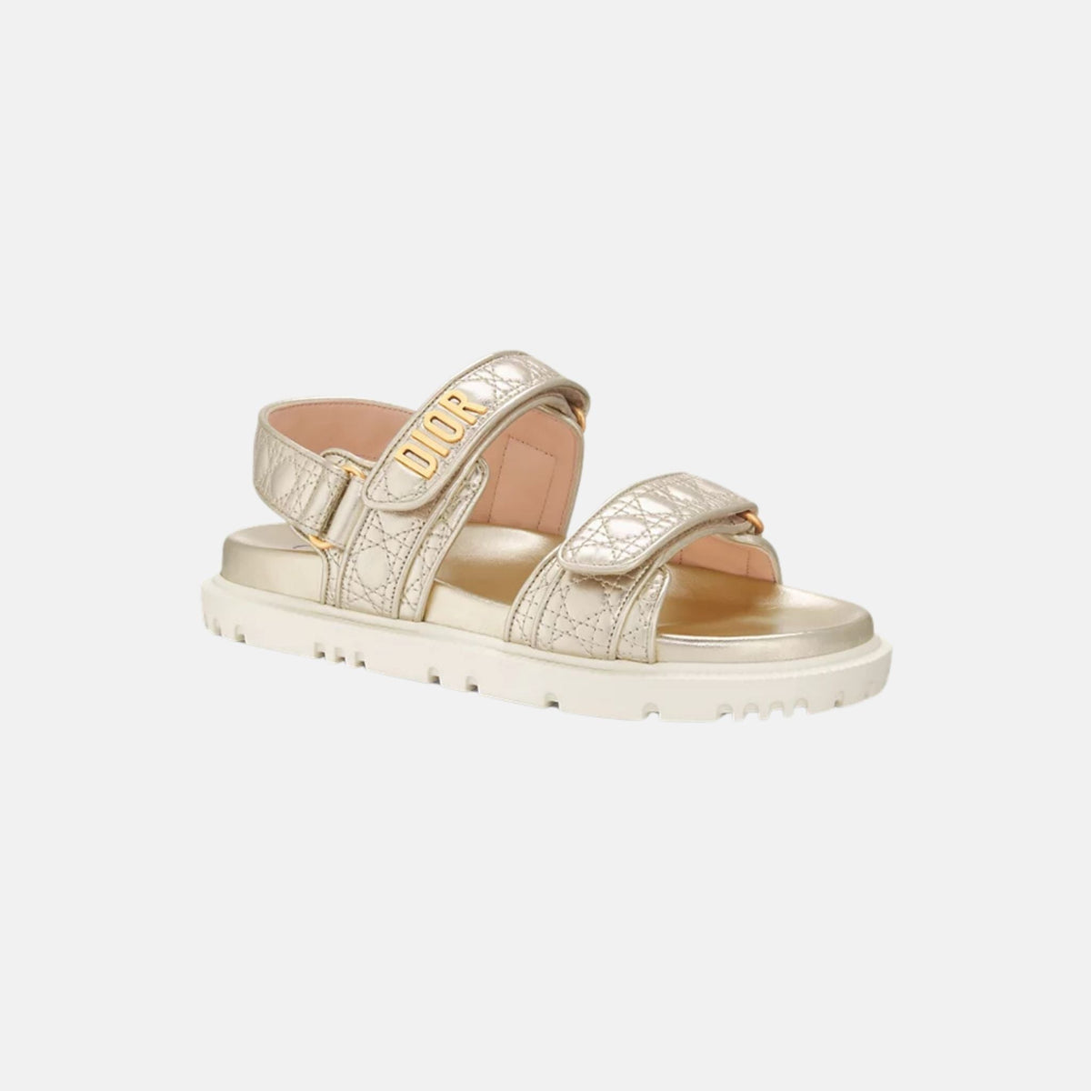 Or Dioract Sandal In Quilted Laminated Sheepskin