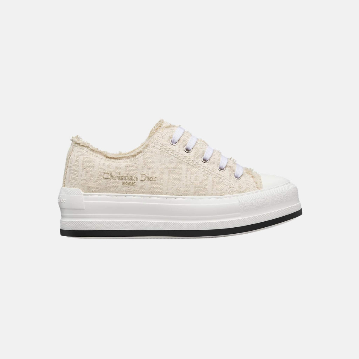 Walk'n'Dior Sneaker In Cotton Embroidered With Oblique Motif