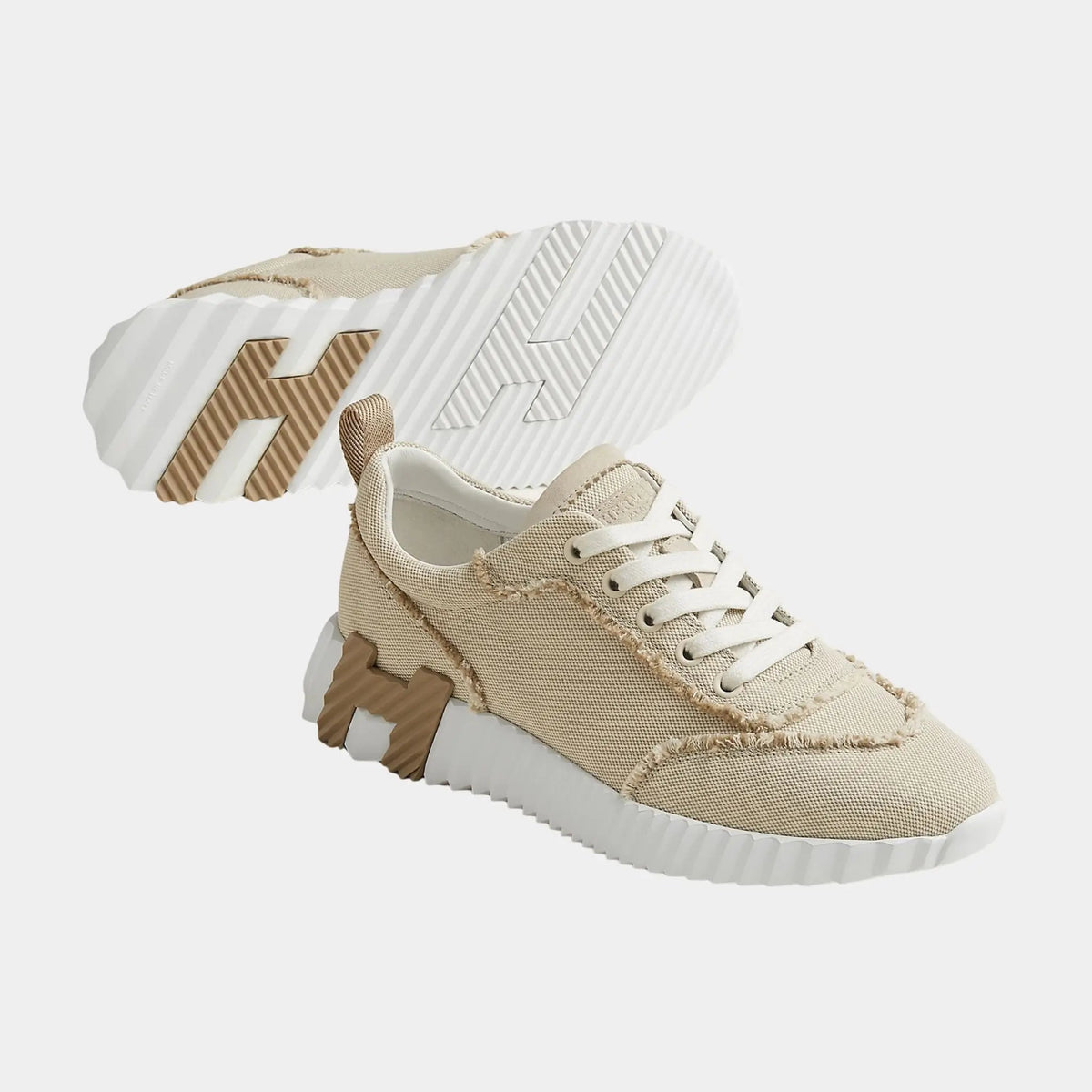 Bouncing Sneaker Fringed Canvas & Suede Women