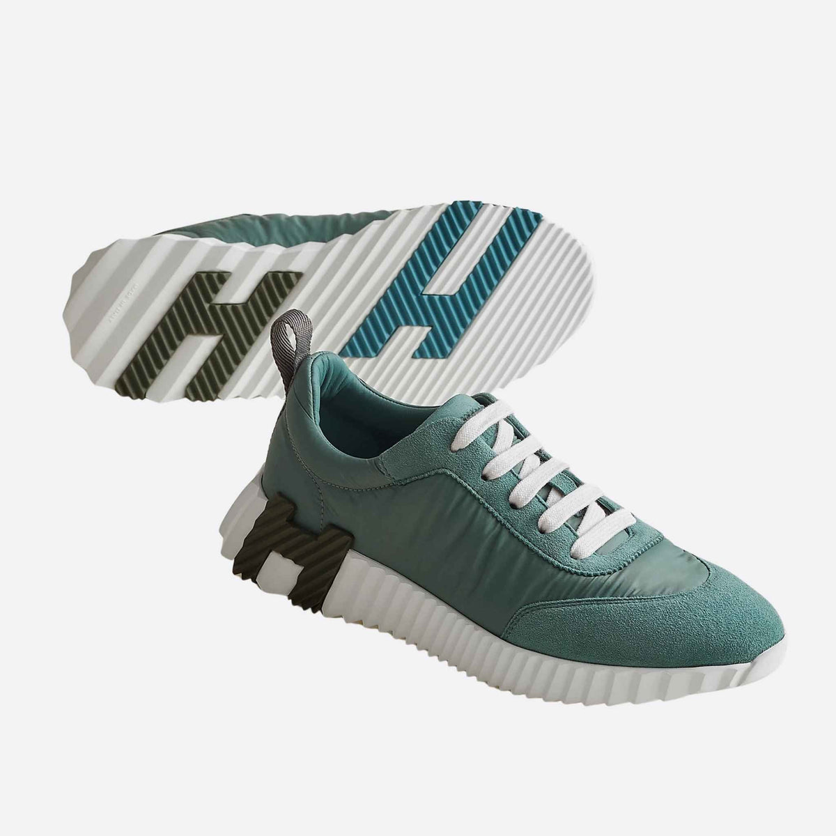 Bouncing Sneaker Parachute Fabric Suede Women