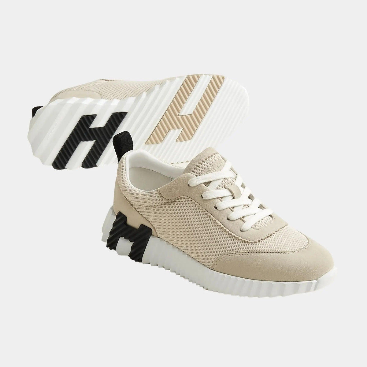 Bouncing Sneaker Textured Mesh Suede Women