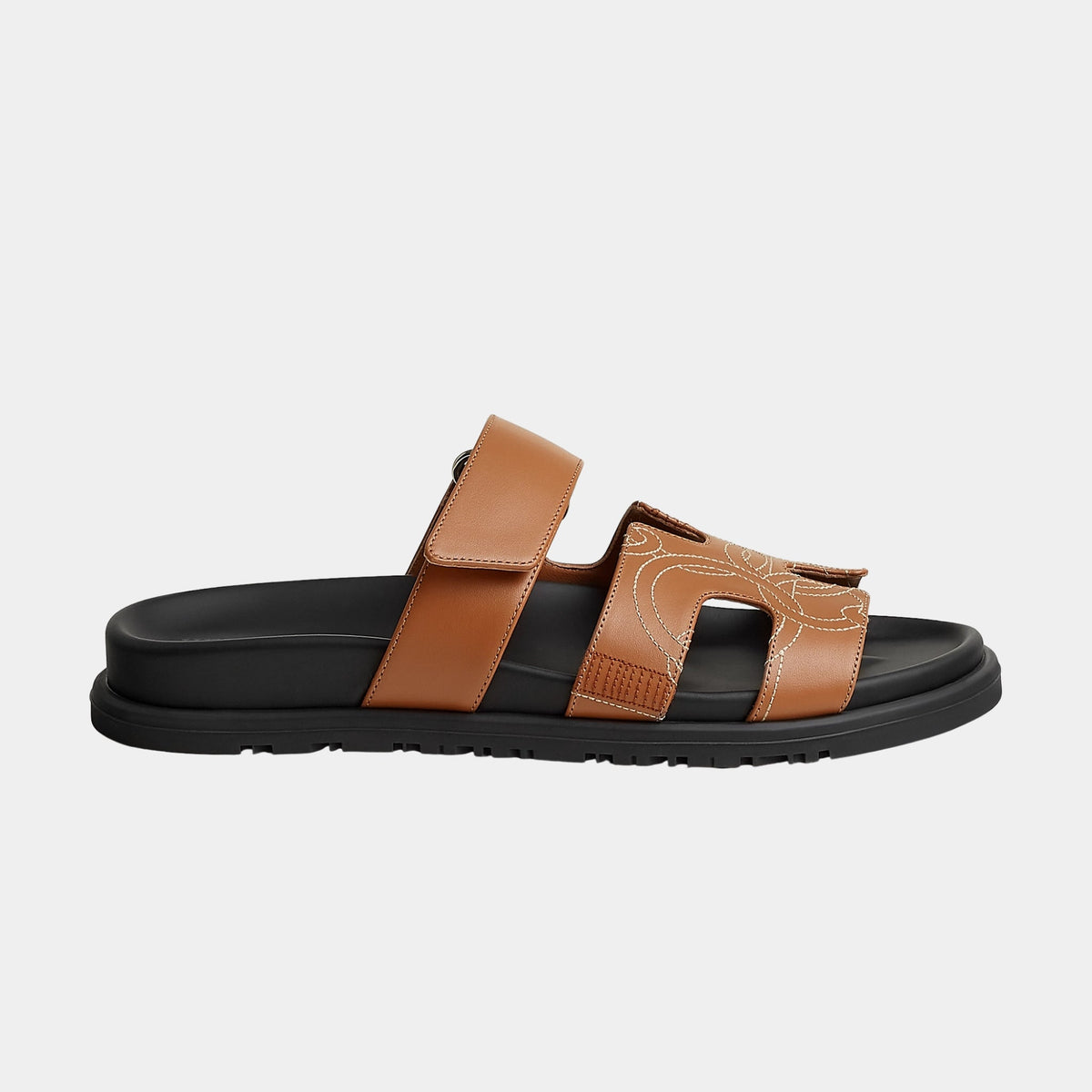 Chypre Sandal in Panoplie Equestre Embroidered Calfskin