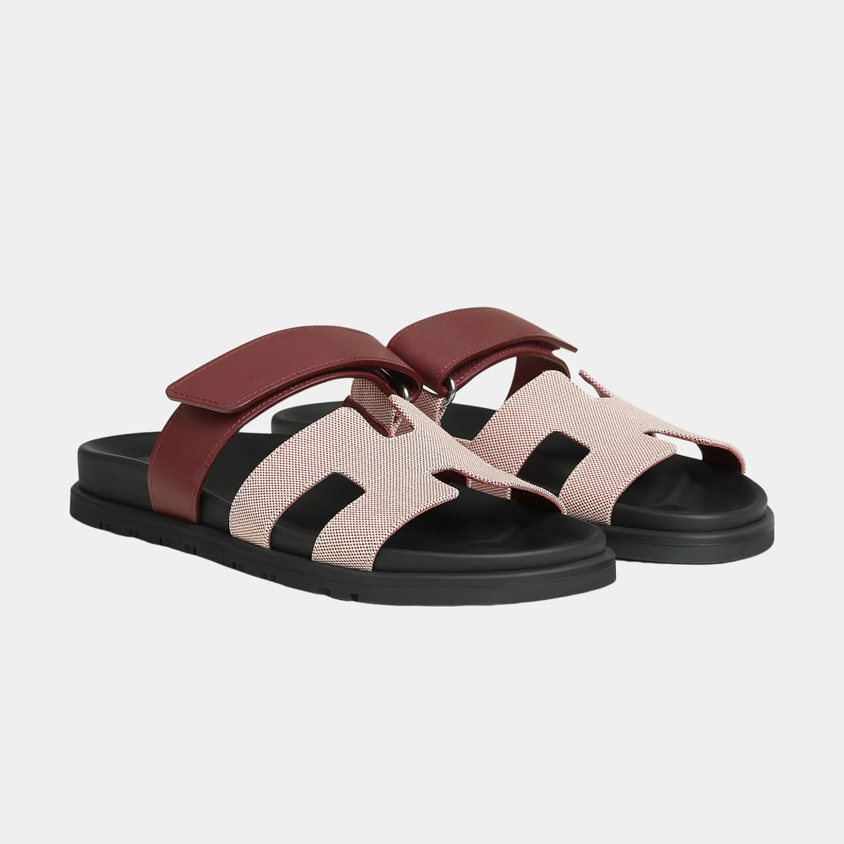 Chypre Sandals in Canvas and Calfskin
