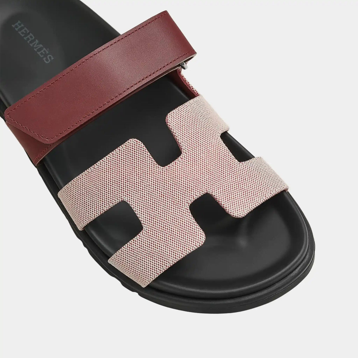 Chypre Sandals in Canvas and Calfskin