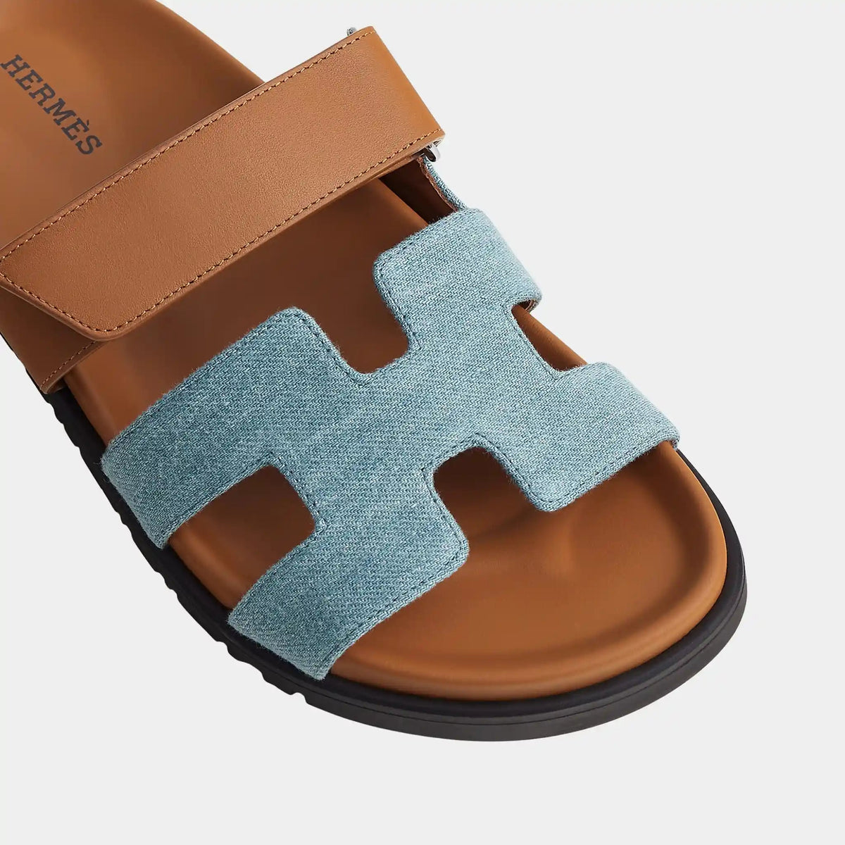 Chypre Sandals in Denim and Calfskin Women