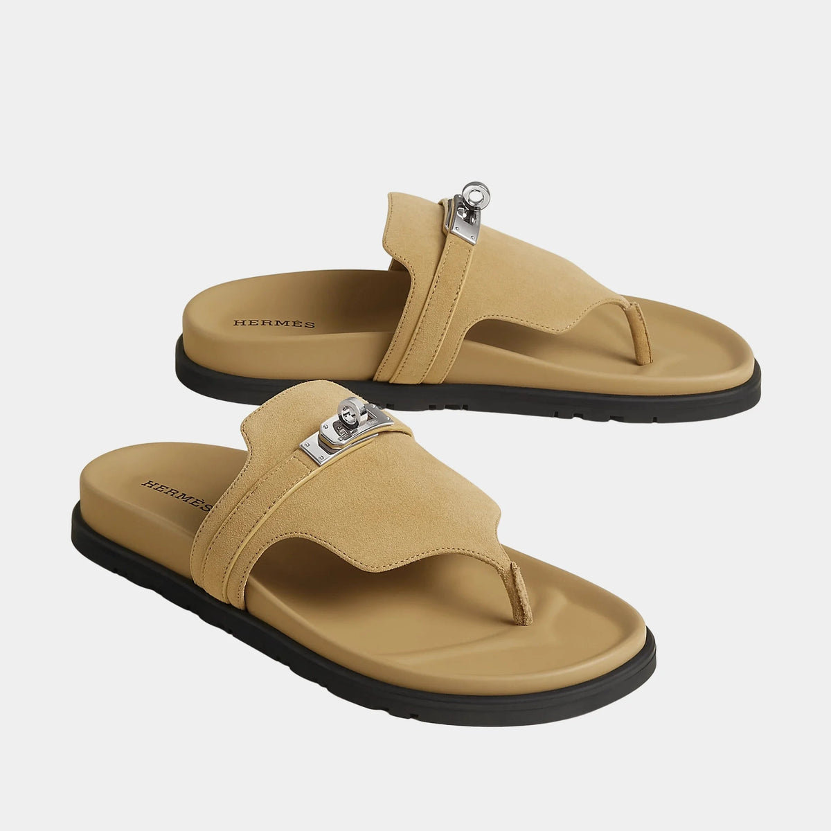 Empire Sandals in Suede Goatskin