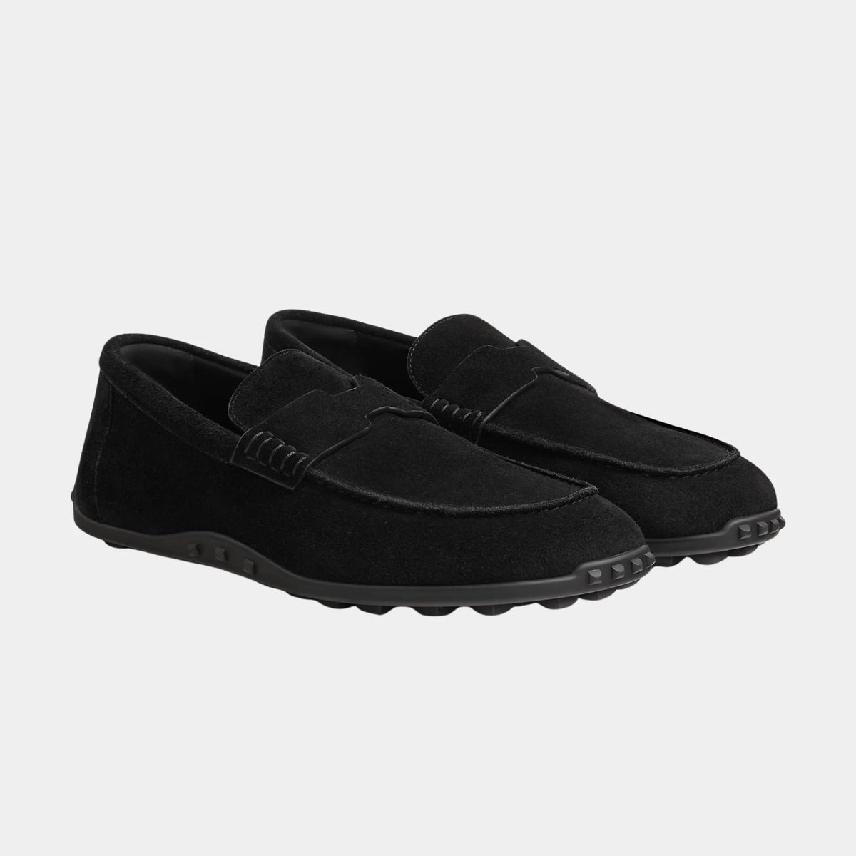 Lazy Loafers in Suede Calfskin