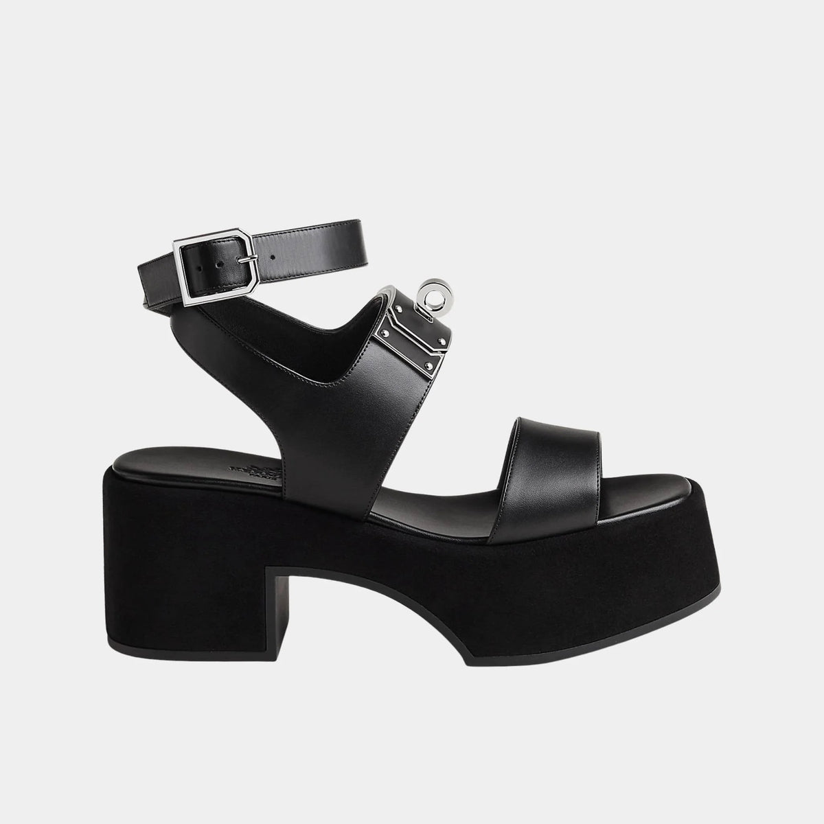 Lola 35 Heeled Sandals in Calfskin and Suede