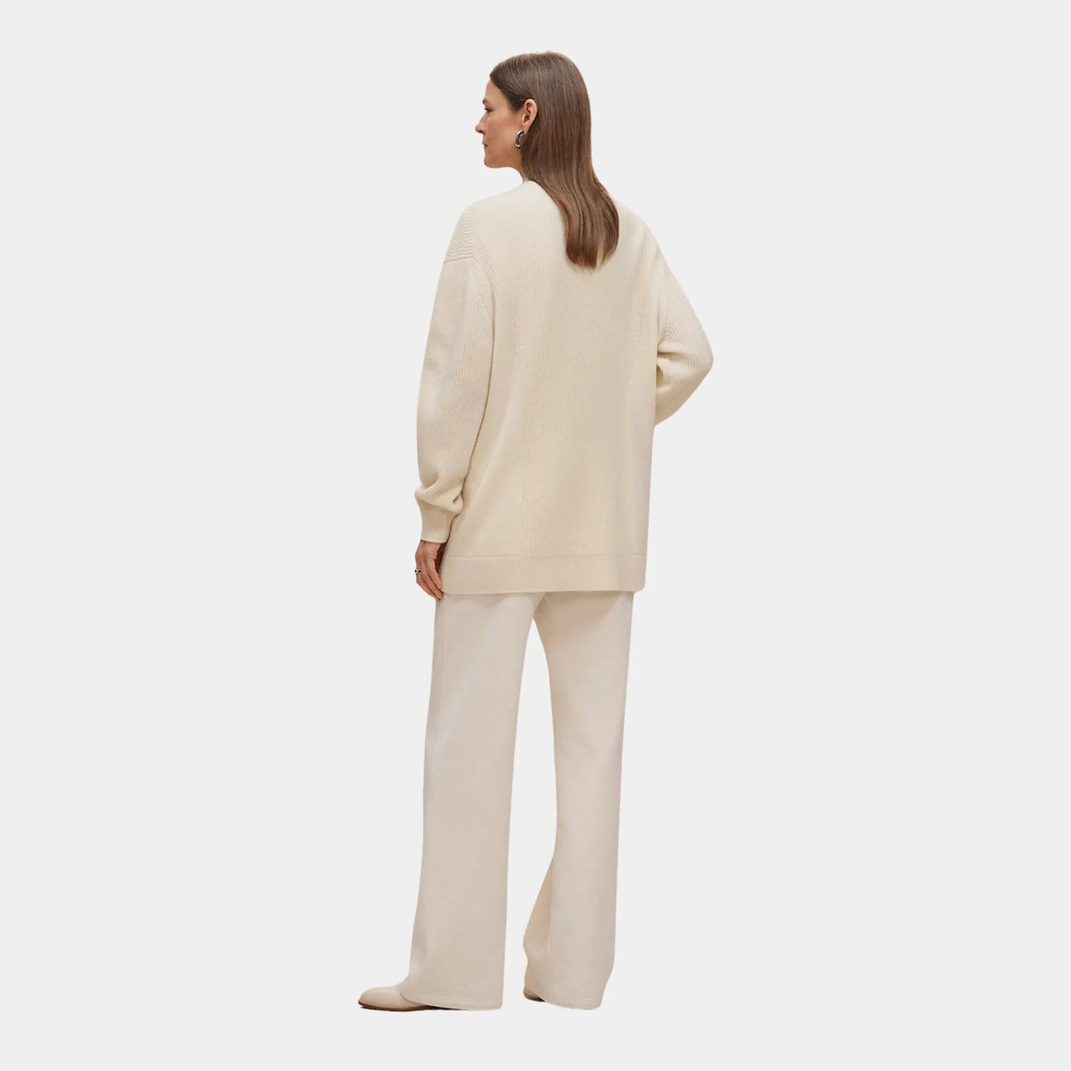 Long Cardigan in Plain Scottish Cashmere