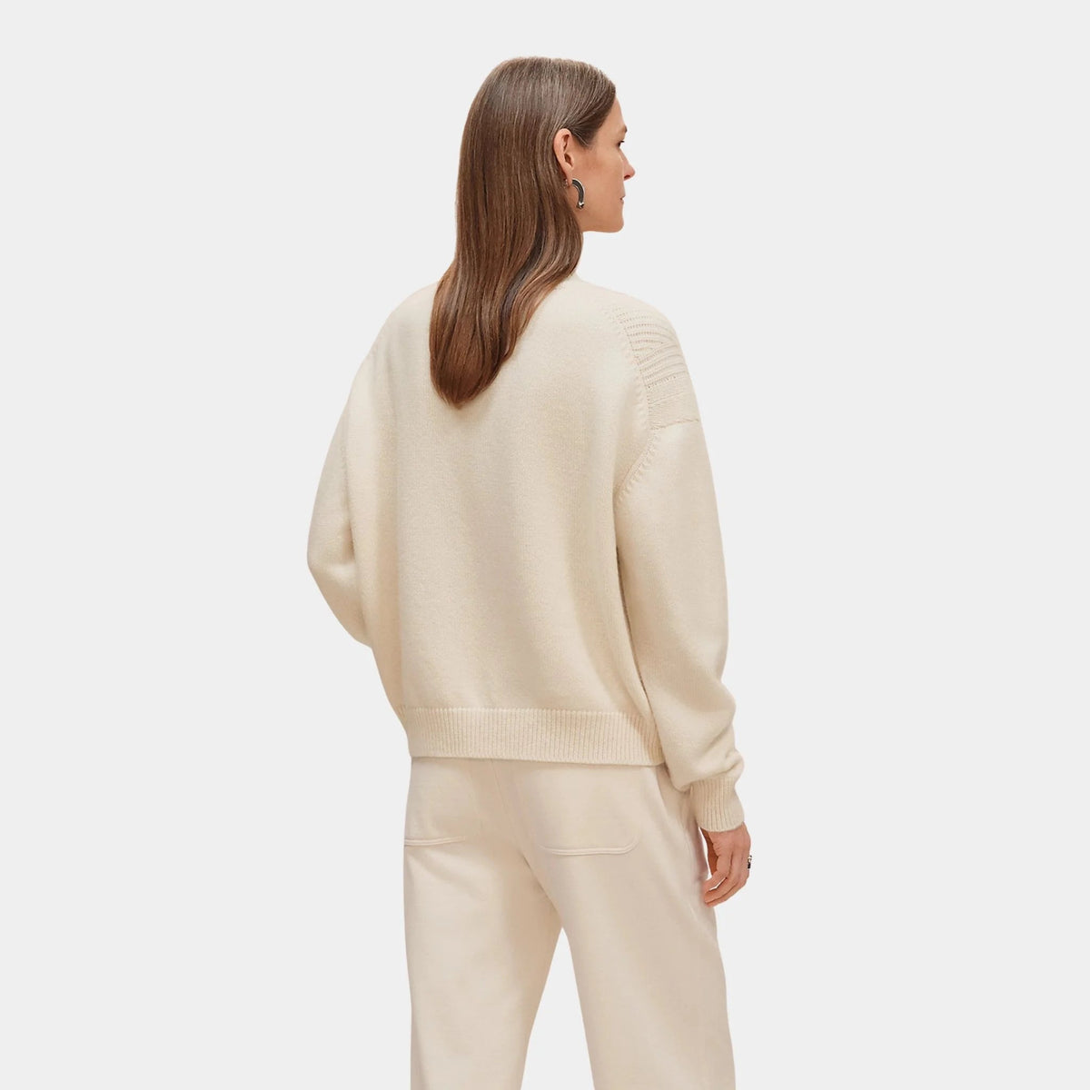 Long-sleeve Sweater in Plain Scottish Cashmere