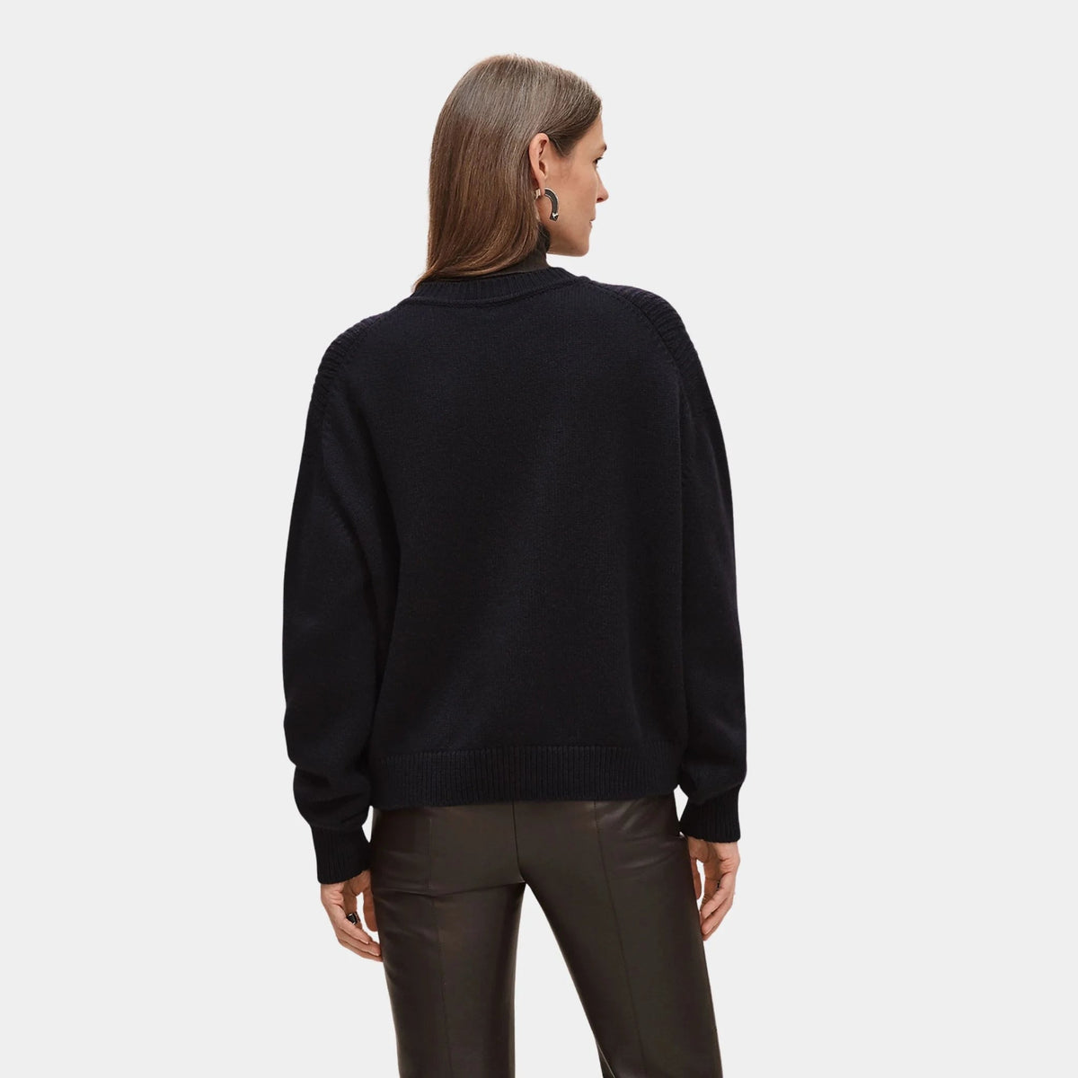 Long-sleeve Sweater in Plain Scottish Cashmere