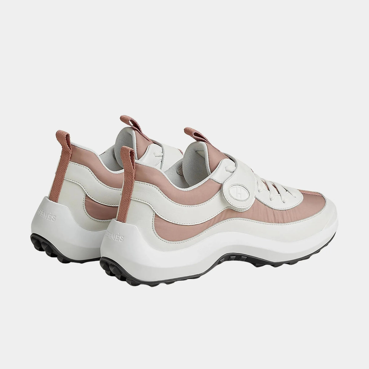 Loop Sneakers in Parachute Fabric and Calfskin