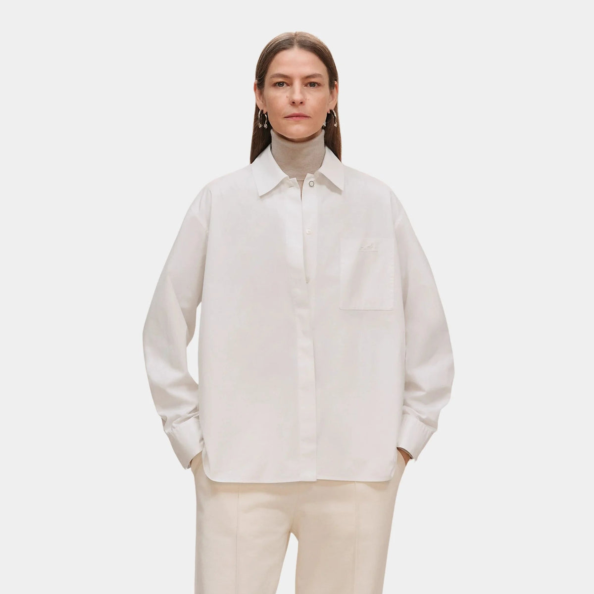 Loose-fitting Cotton Twill Shirt