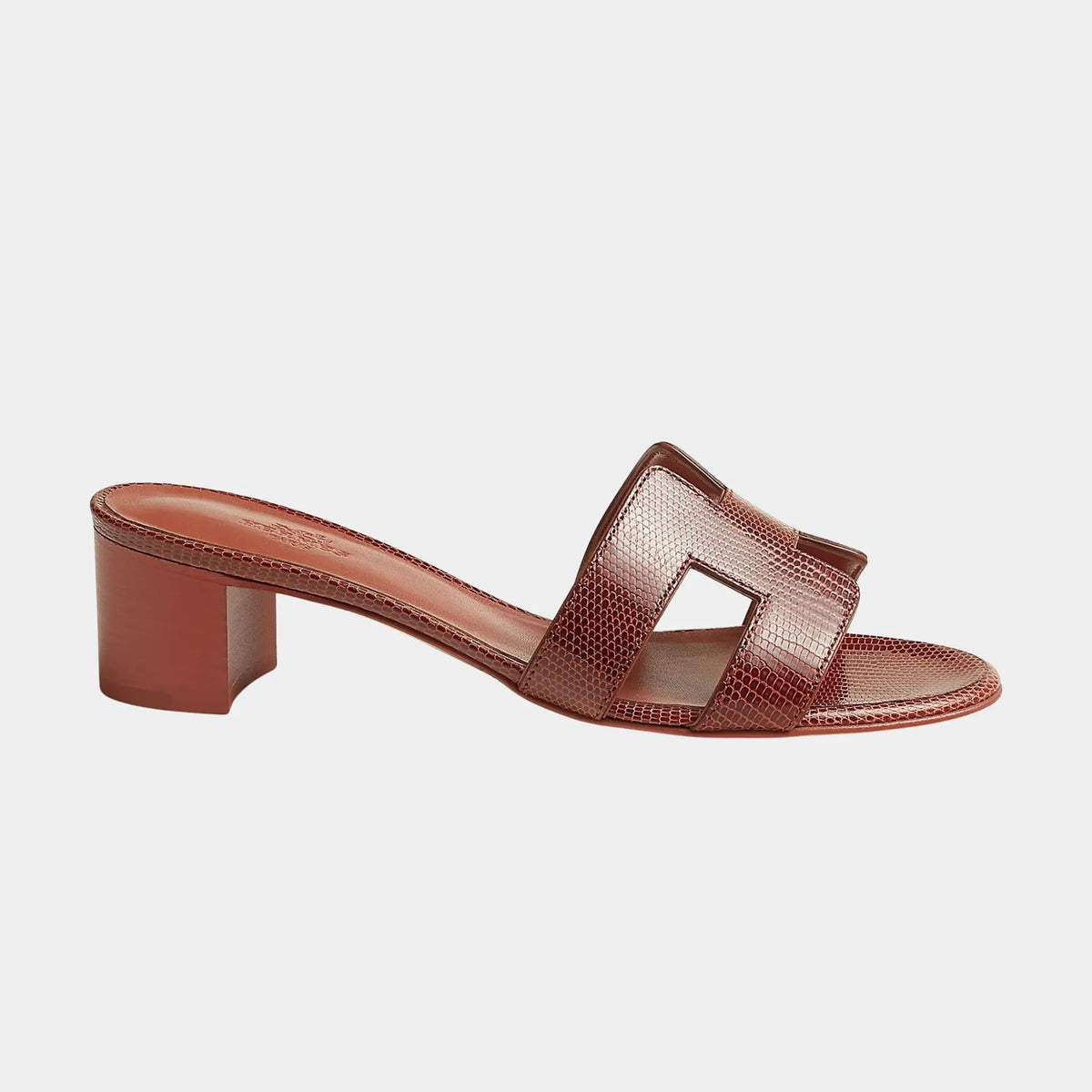 Oasis Sandal in Shiny Java Lizard